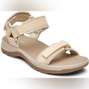 NWT Rockport Women's Trail Tech Sandal Cream 8.5